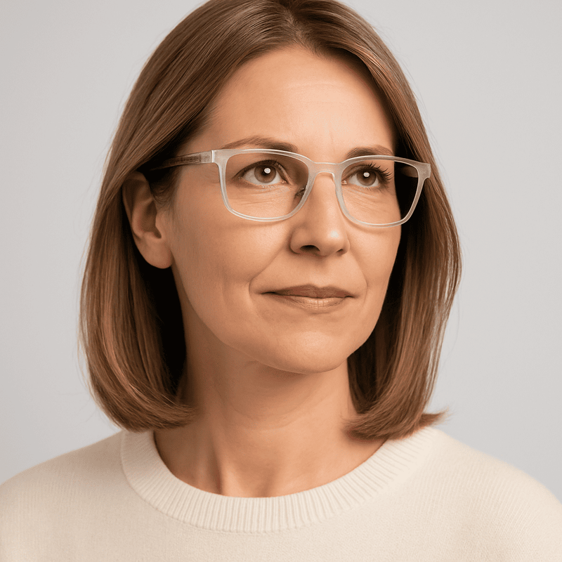 VisionSync multifocal glasses shown in several frame colors