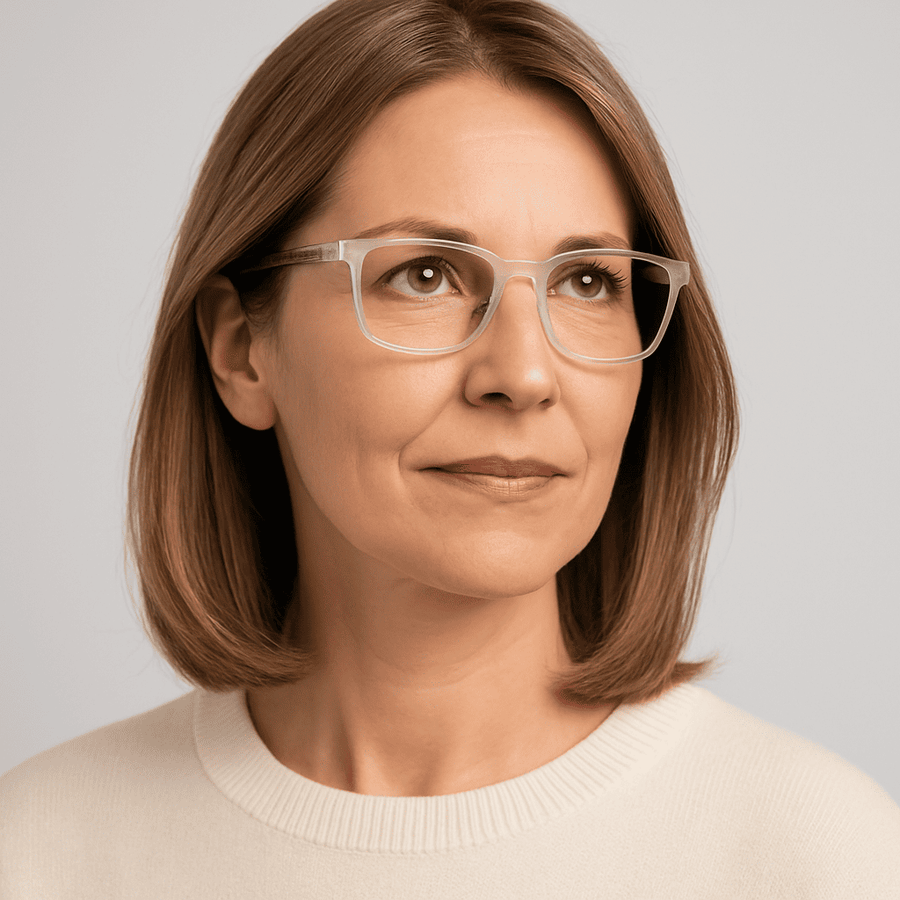 VisionSync multifocal glasses shown in several frame colors