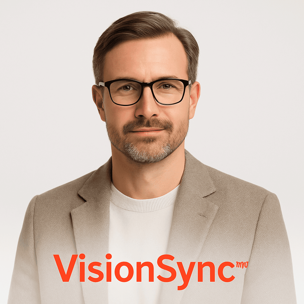 Adult wearing progressive multifocal glasses